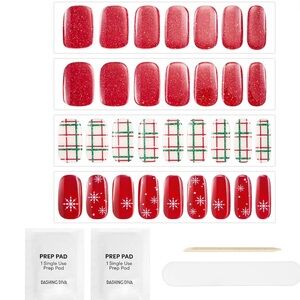 Dashing Diva GLAZE DESIGN, Semi-Cured Gel Nail Polish Stickers, Plaid About You